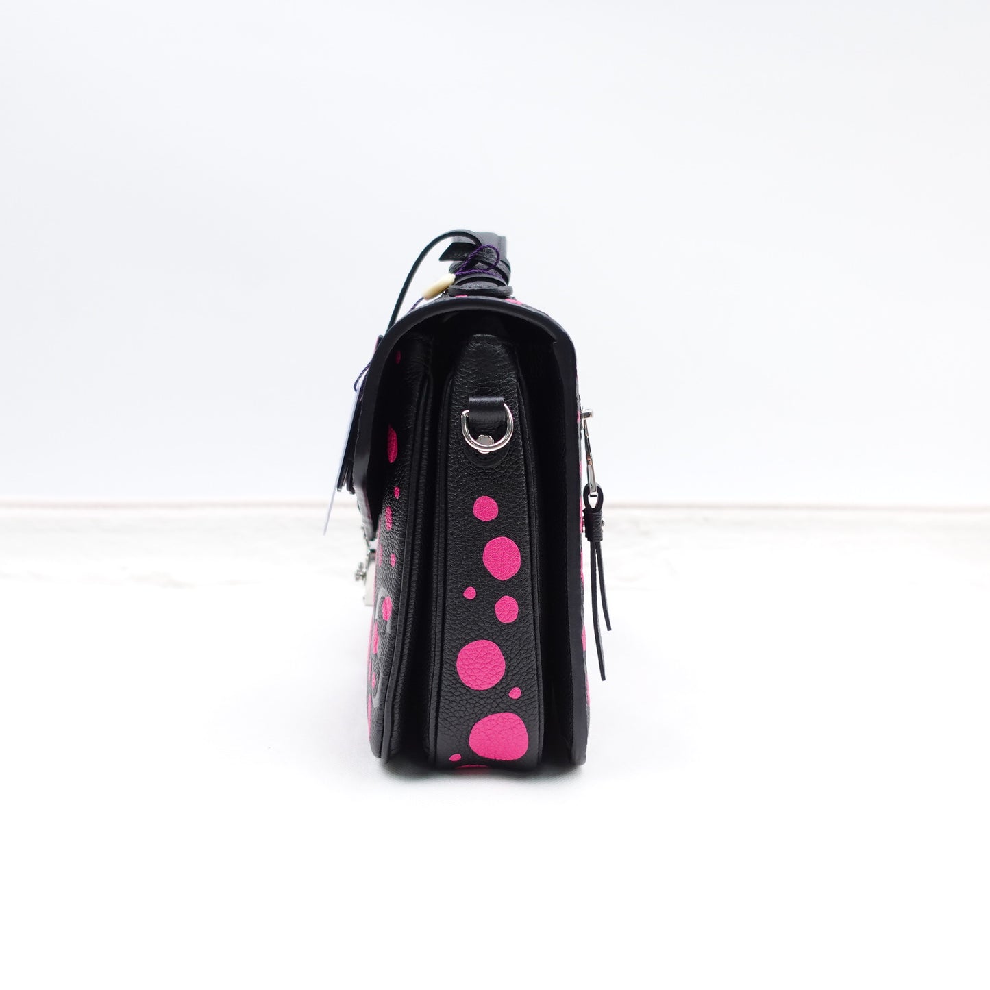 Pre-owned Louis Vuitton Metis Yayoi Kusama Black Calfskin Shoulder Bag