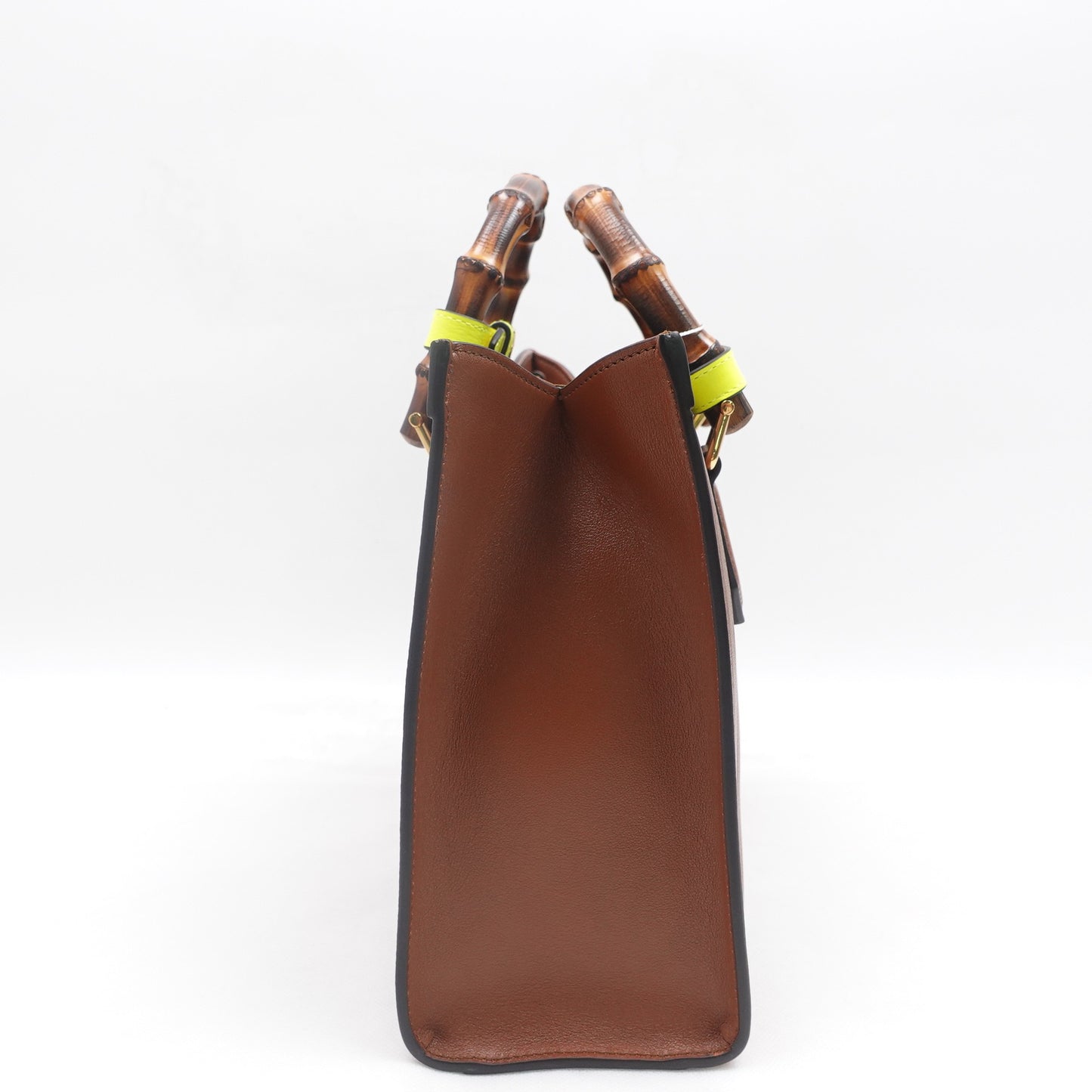 Pre-owned Gucci Bamboo Diana Medium Brown Calfskin Shoulder Bag