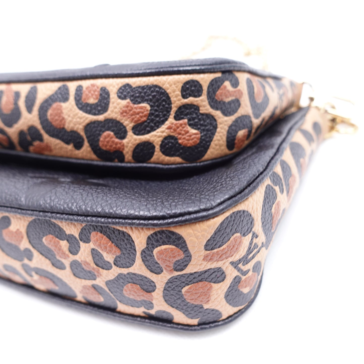 Louis Vuitton Multi-Pochette Accessories Black Monogram and Leopard Empreinte Calfskin Shoulder Bag