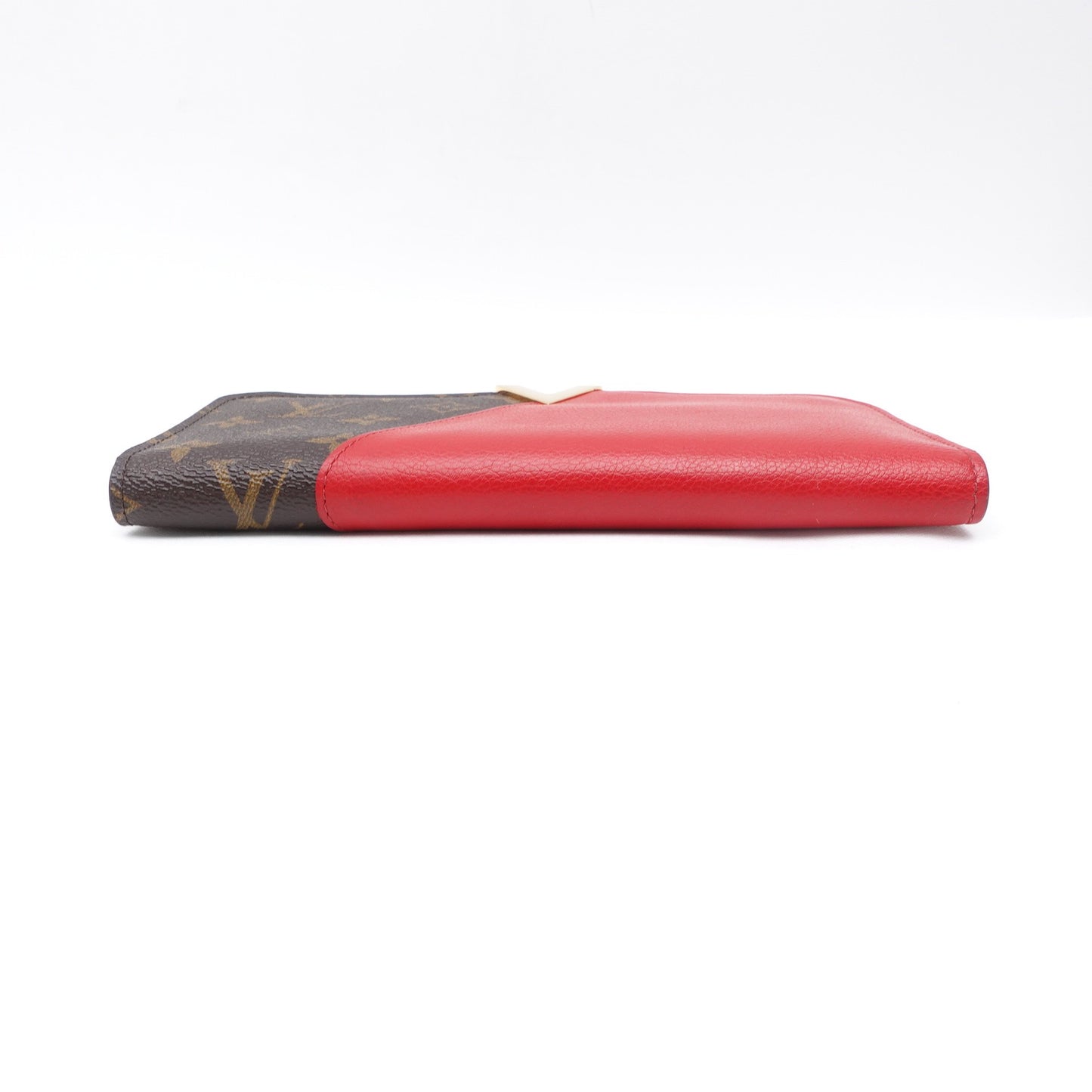 Pre-owned Louis Vuitton Monogram Red Coated Canvas Long Wallet