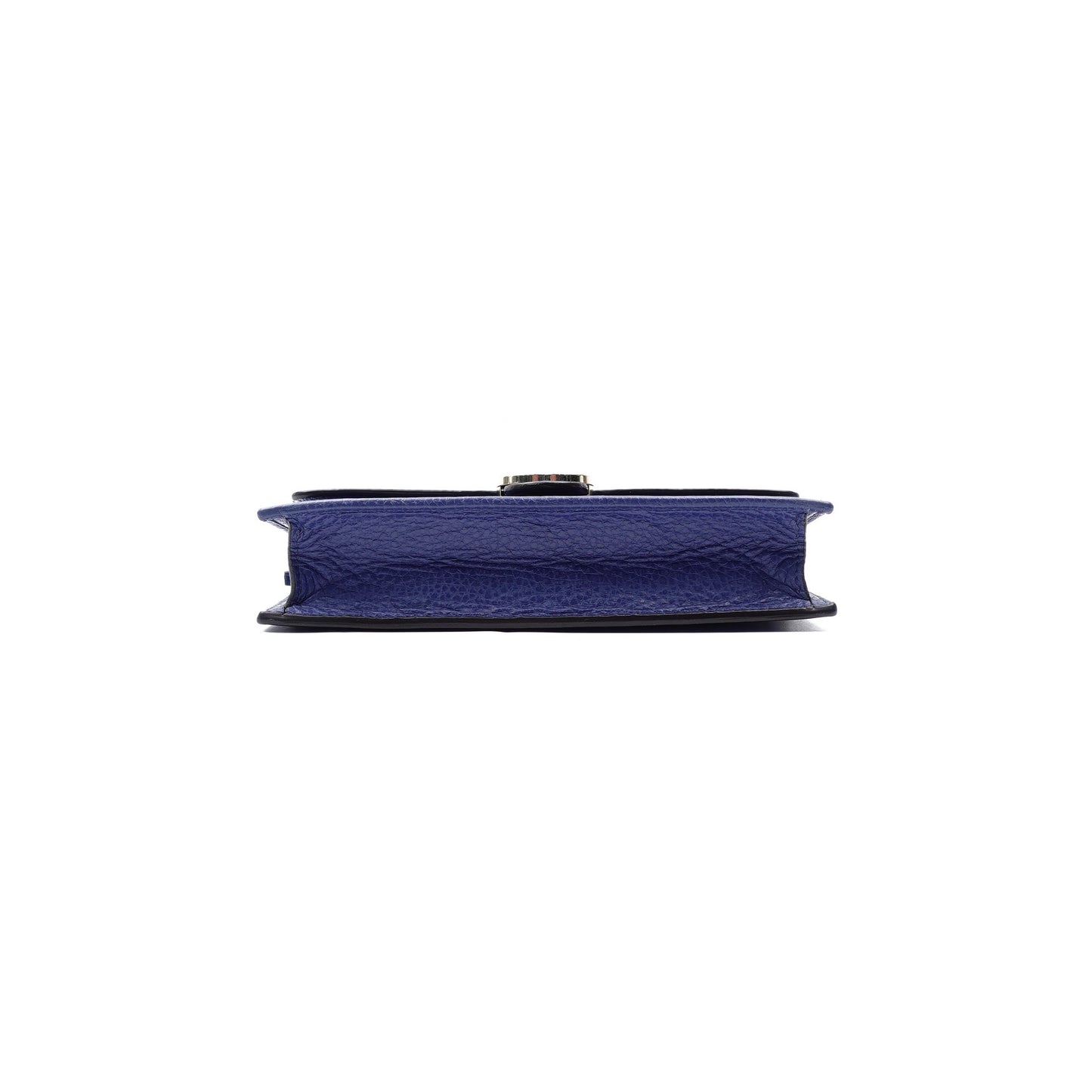 Pre-owned Gucci Interlocking Blue Calfskin Shoulder Bag