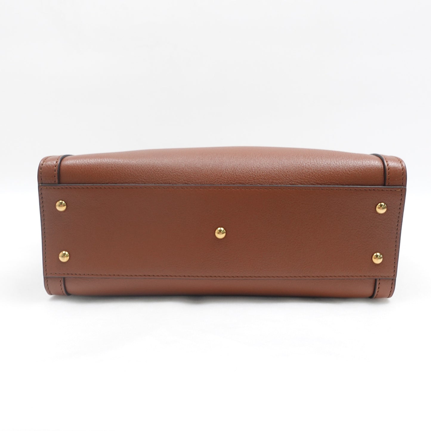 Pre-owned Gucci Bamboo Diana Medium Brown Calfskin Shoulder Bag
