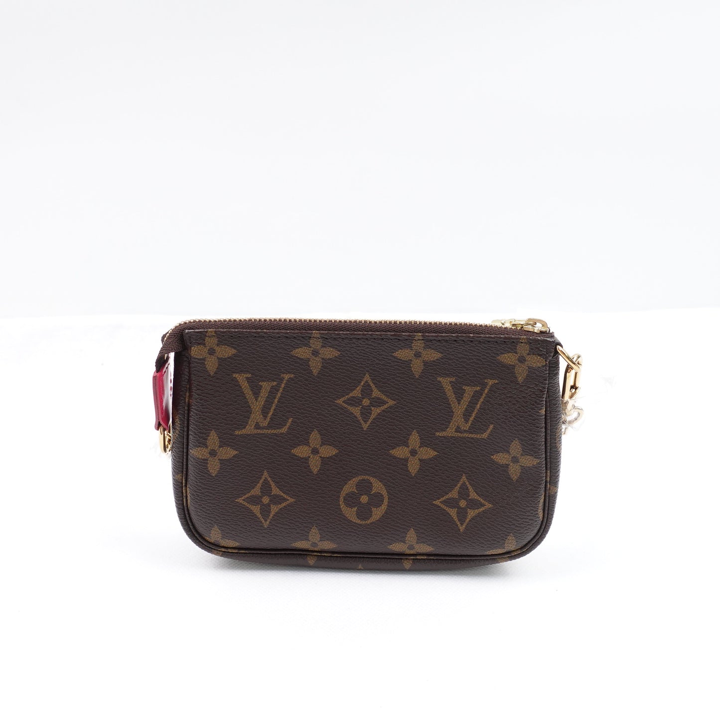 Pre-owned Louis Vuitton Mini Pochette Vivinne Print Monogram Coated Canvas Wristlet