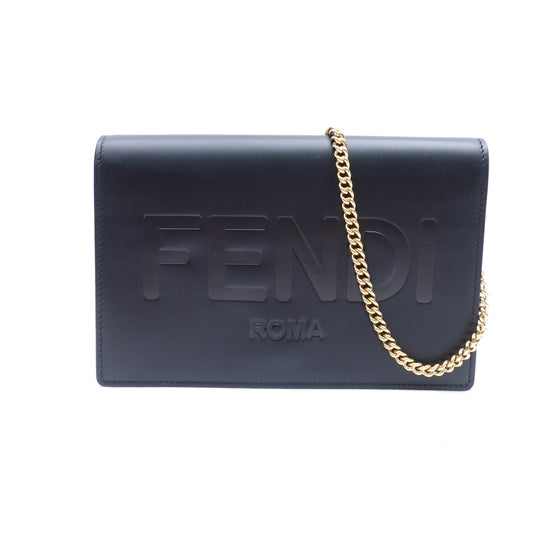 Pre-owned Fendi Black Calfskin Shoulder Bag T10318894