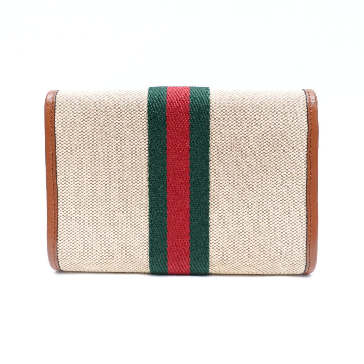 Pre-owned Gucci Rajah Brown Canvas&Calfskin Shoulder Bag