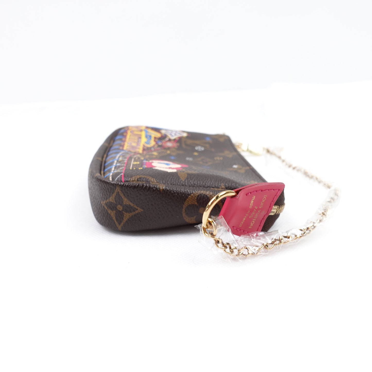 Pre-owned Louis Vuitton Mini Pochette Vivinne Print Monogram Coated Canvas Wristlet