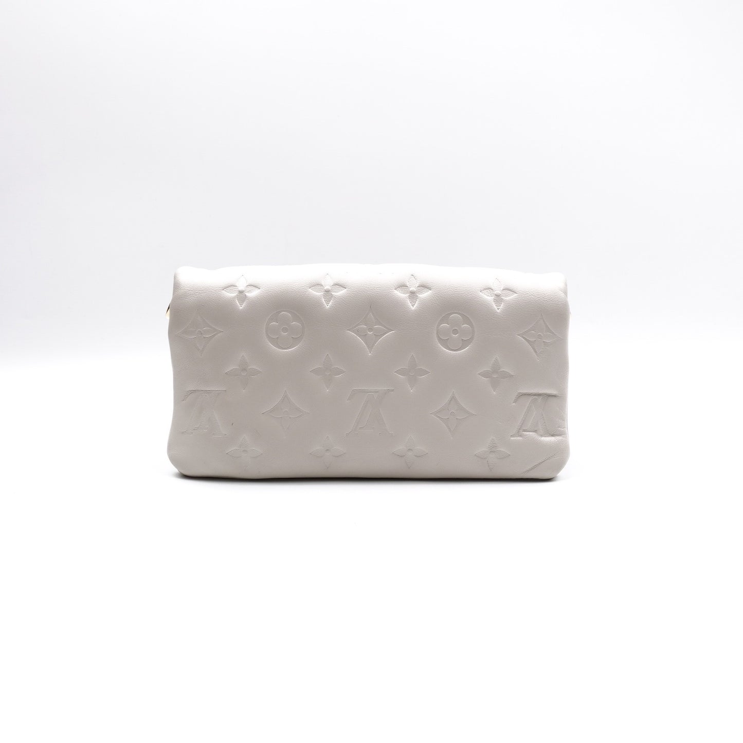 Pre-owned Louis Vuitton Pochette Coussin White Lambskin Shoulder Bag