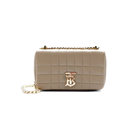 Pre-owned Burburry Lola Milktea Calfskin Shoulder Bag