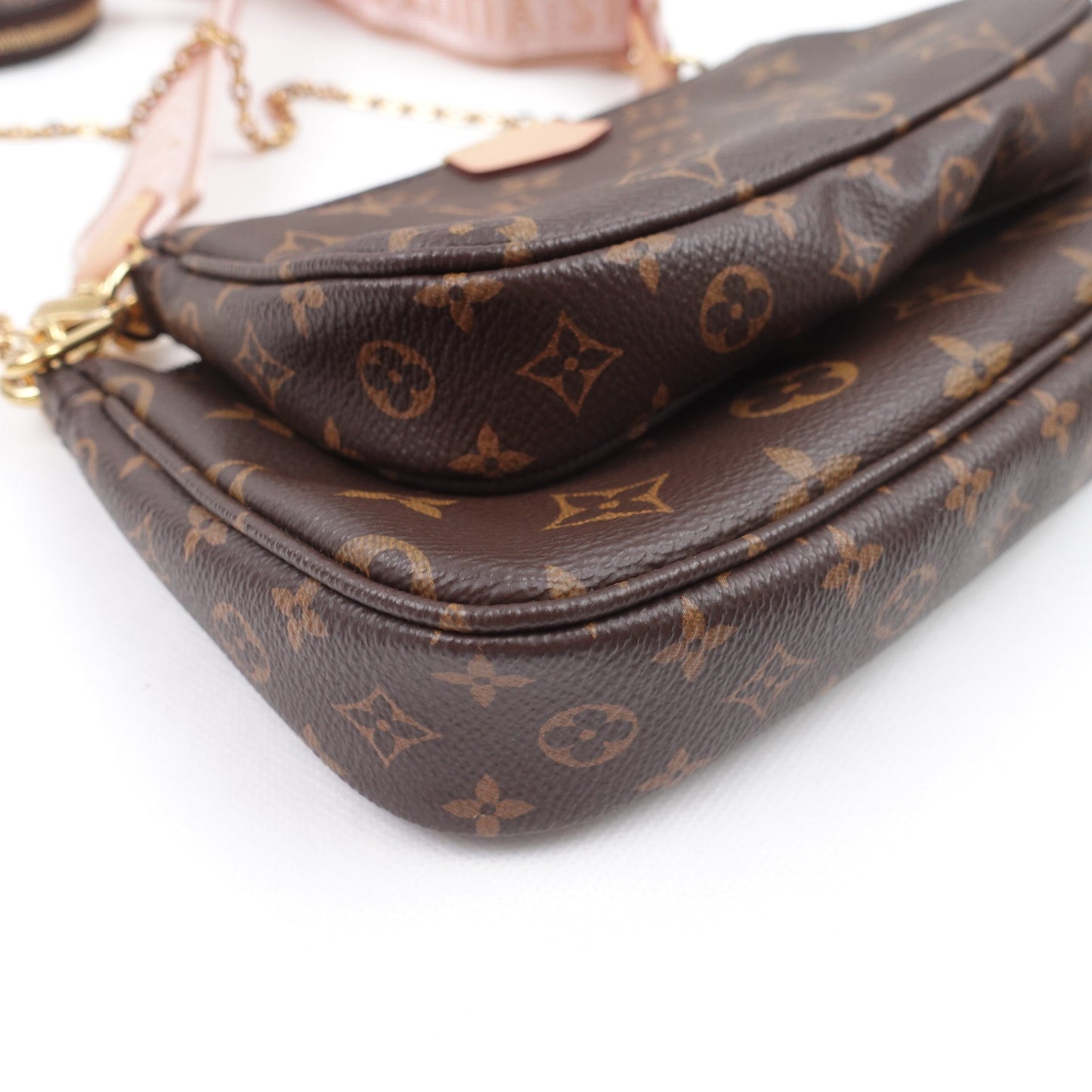 Pre-owned Louis Vuitton Multi Pochette Accessories Pink&Monogram Coated Canvas Shoulder Bag