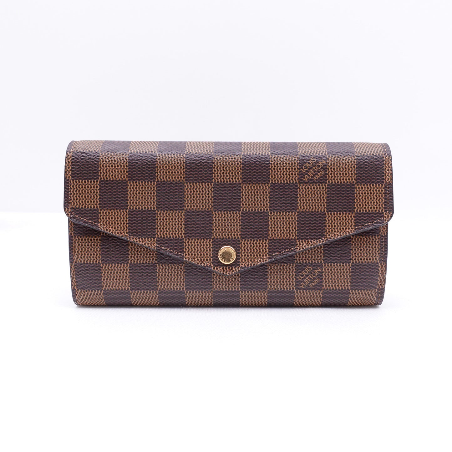 Pre-owned Louis Vuitton Sarah Damier Ebene Coated Canvas Wallet T10313723