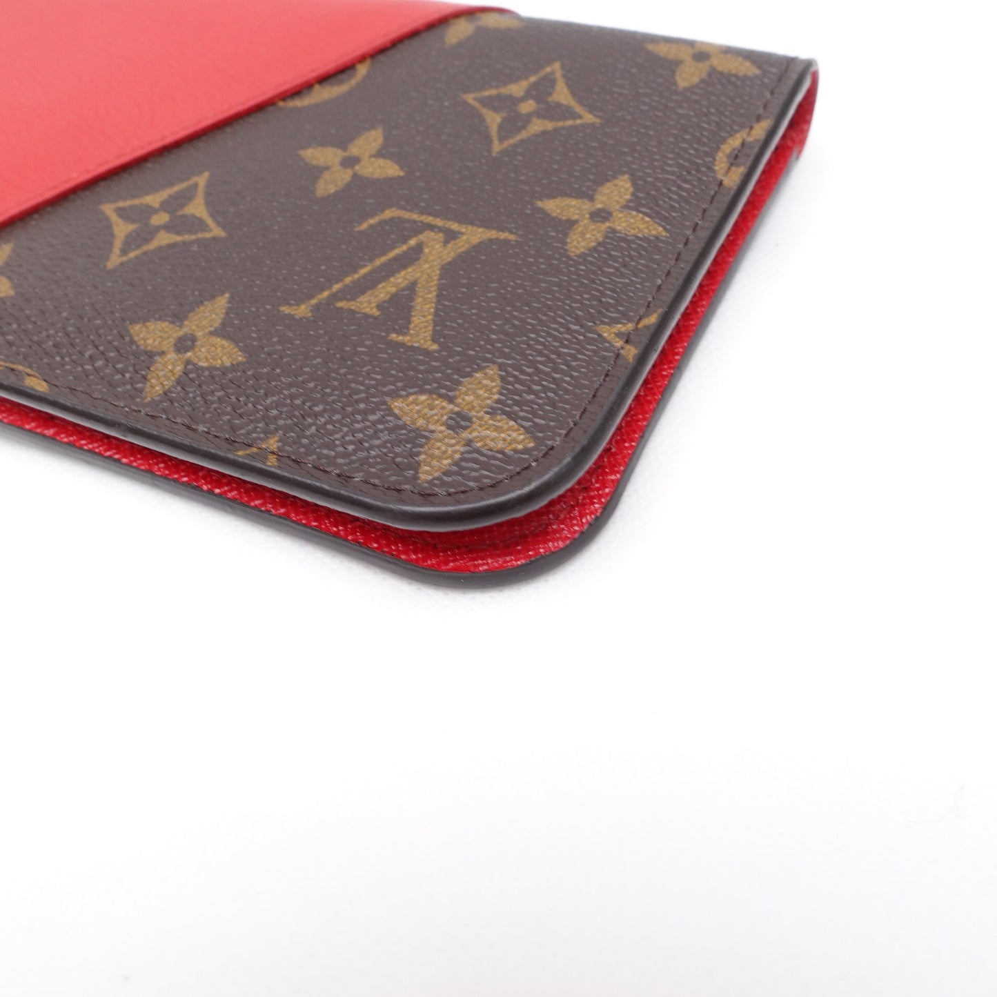 Pre-owned Louis Vuitton Monogram Red Coated Canvas Long Wallet
