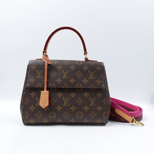 Pre-owned Louis Vuitton Cluny Monogram Coated Canvas Cross Body Bag