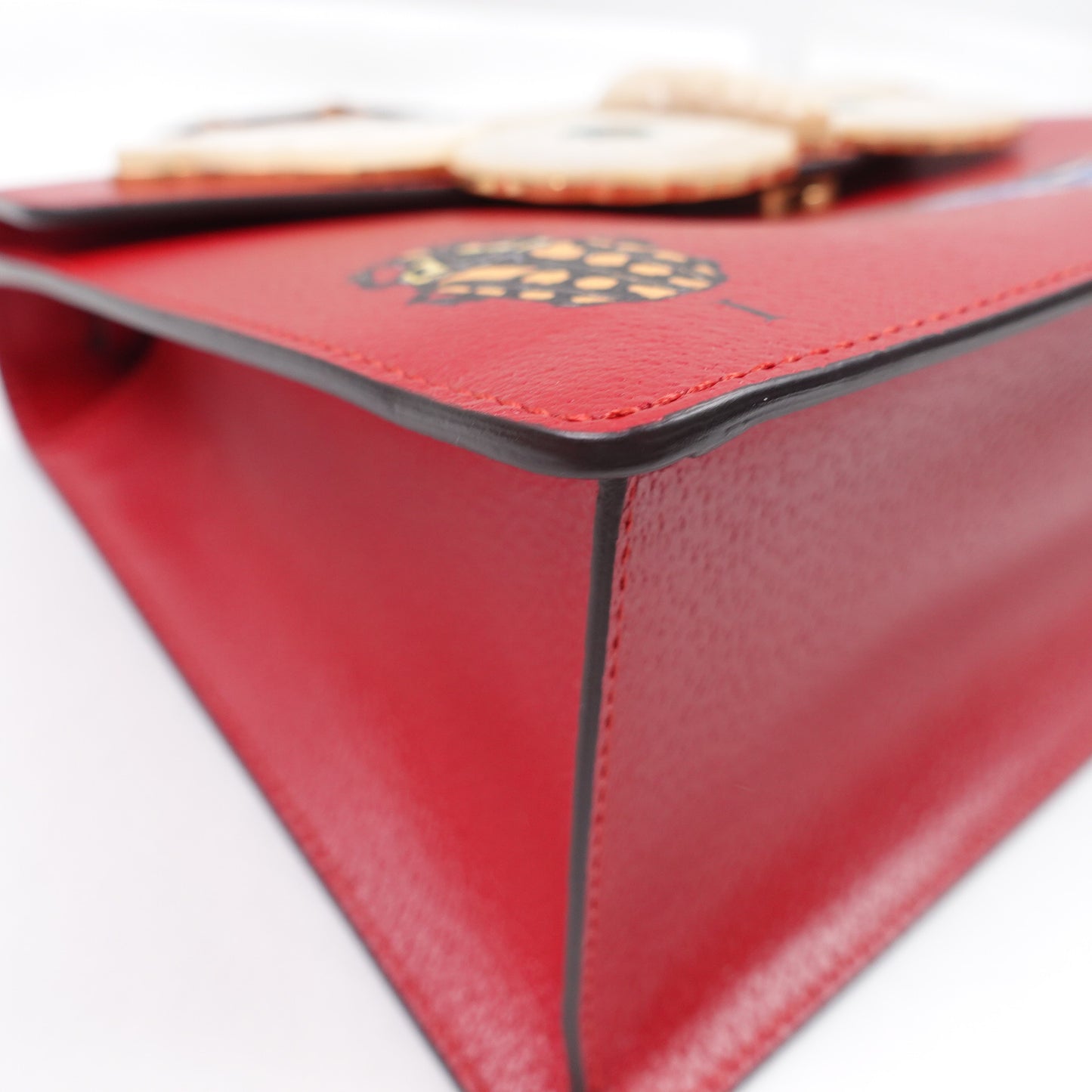 Pre-owned Gucci Falena Red Calfskin Shoulder Bag