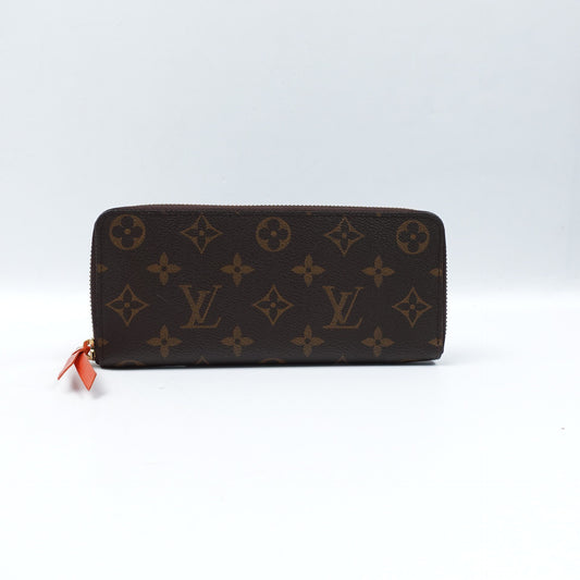 Pre-owned Louis Vuitton Clemence Monogram Coated Canvas Long Wallet