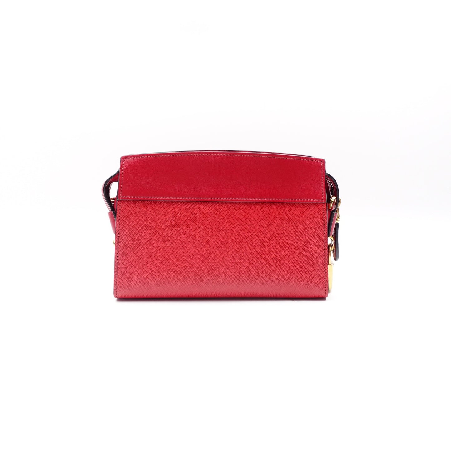 Pre-owned Prada Esplanade Red Calfskin Shoulder Bag