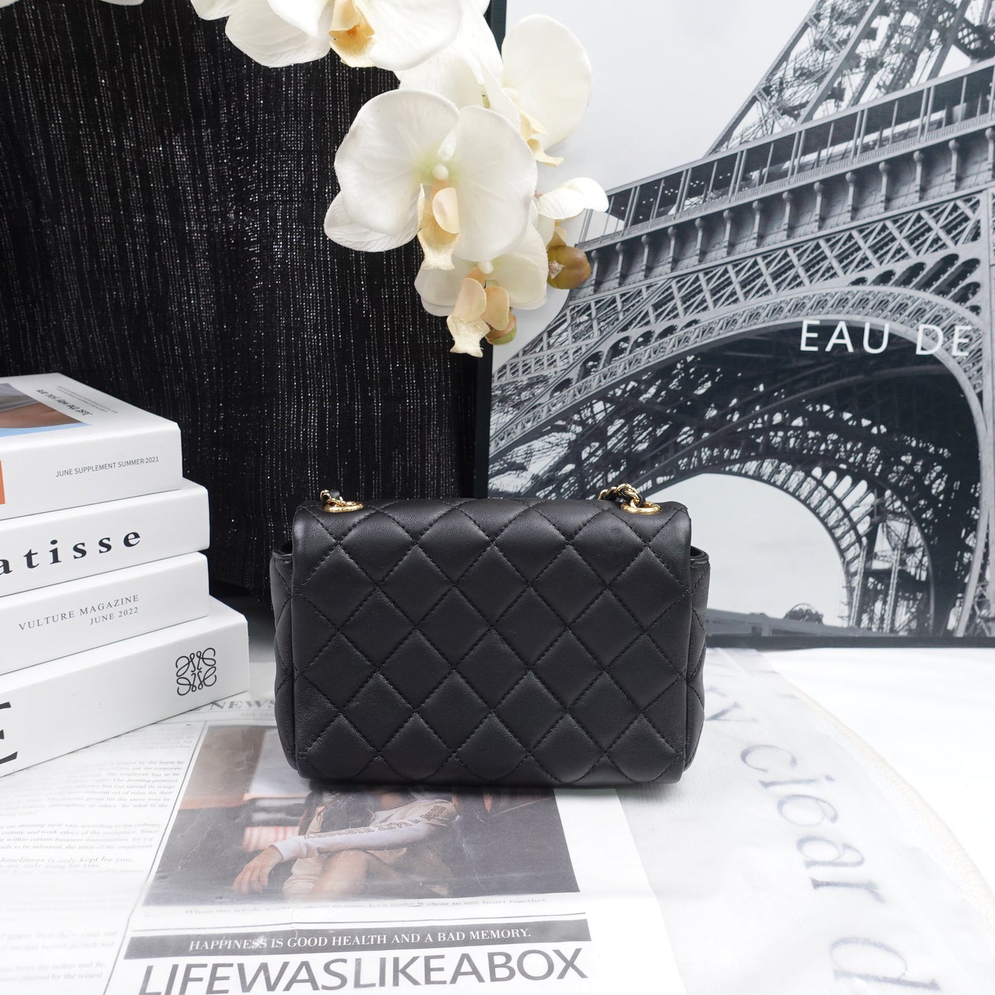 Pre-Owned Chanel CF Mini Black Calfskin Shoulder Bag