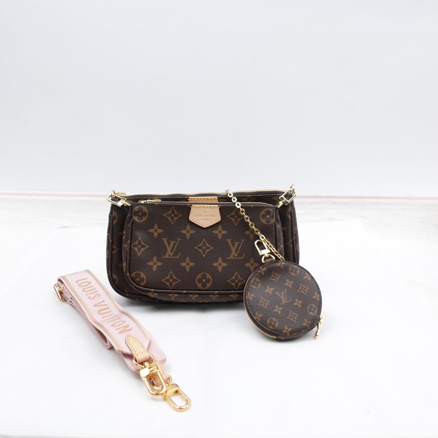 Pre-Owned Louis Vuitton Multi Pochette Monogram Canvas Crossbody Bag