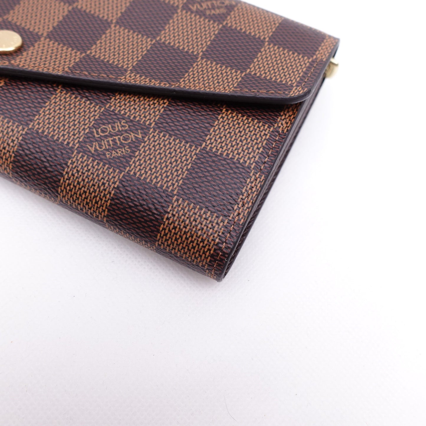 Pre-owned Louis Vuitton Sarah Damier Ebene Coated Canvas Wallet T10313723
