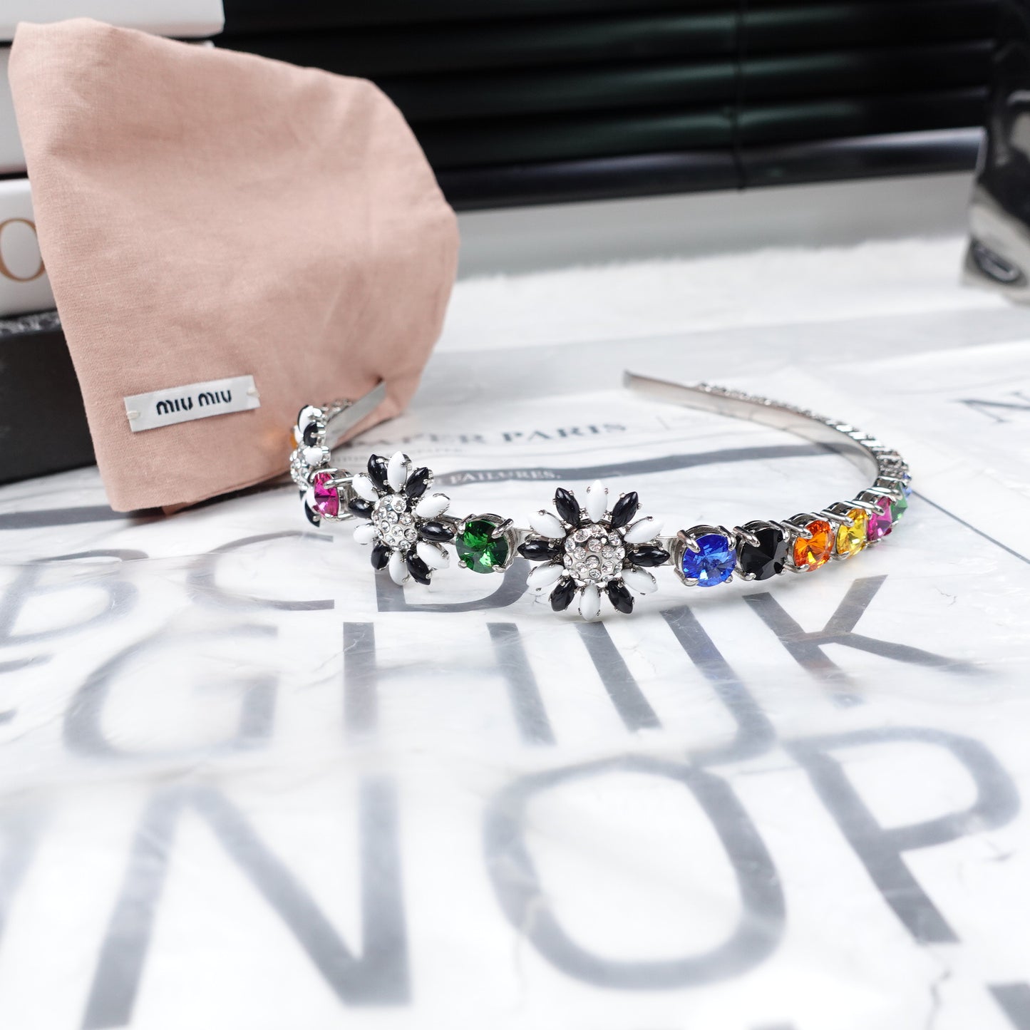 Pre-Owned Miu Miu Multicolored Head Band