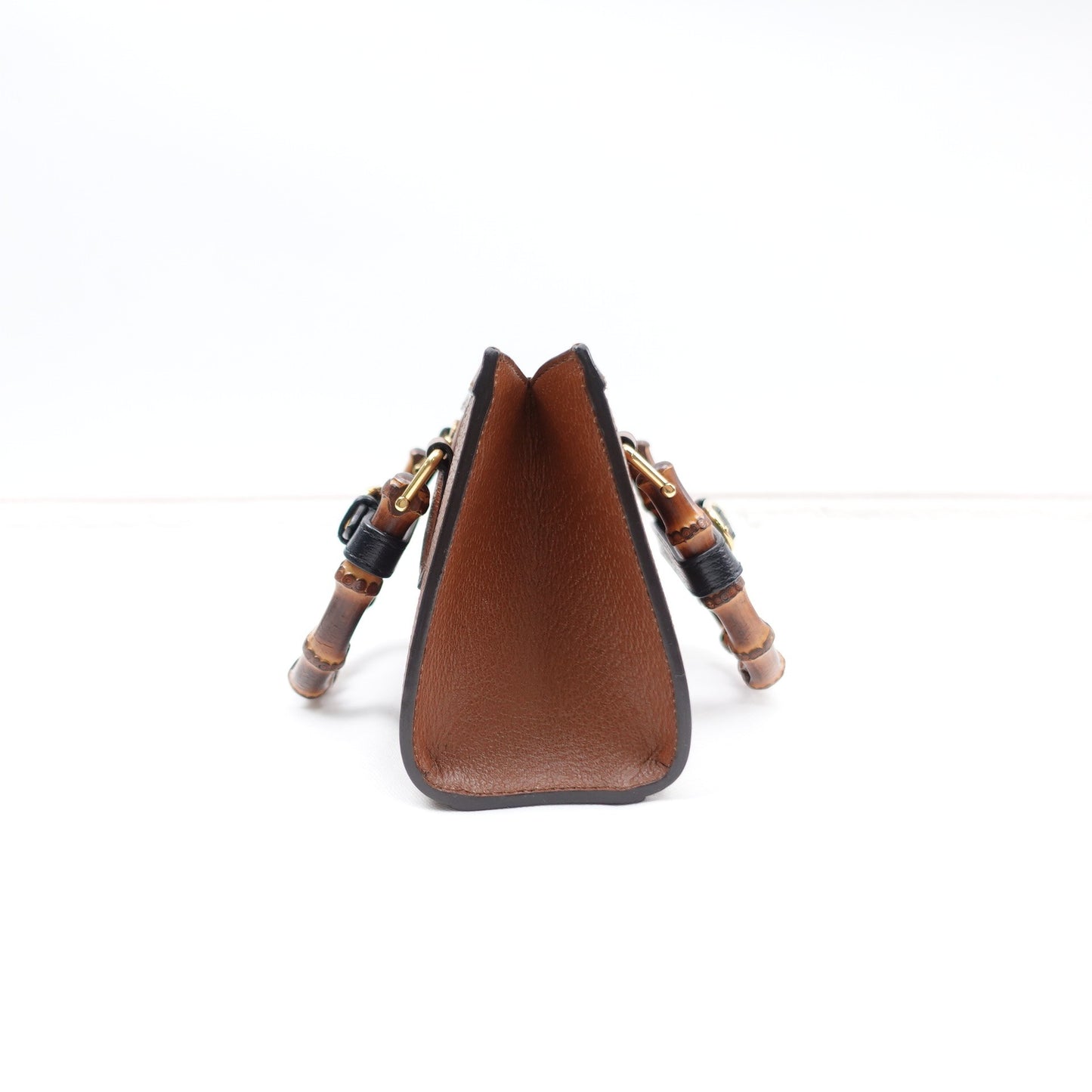 Pre-owned Gucci Diana East and West Brown Calfskin Top Handle Bag