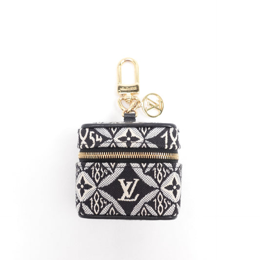 Pre-owned Louis Vuitton Black&White Canvas Bag Charm
