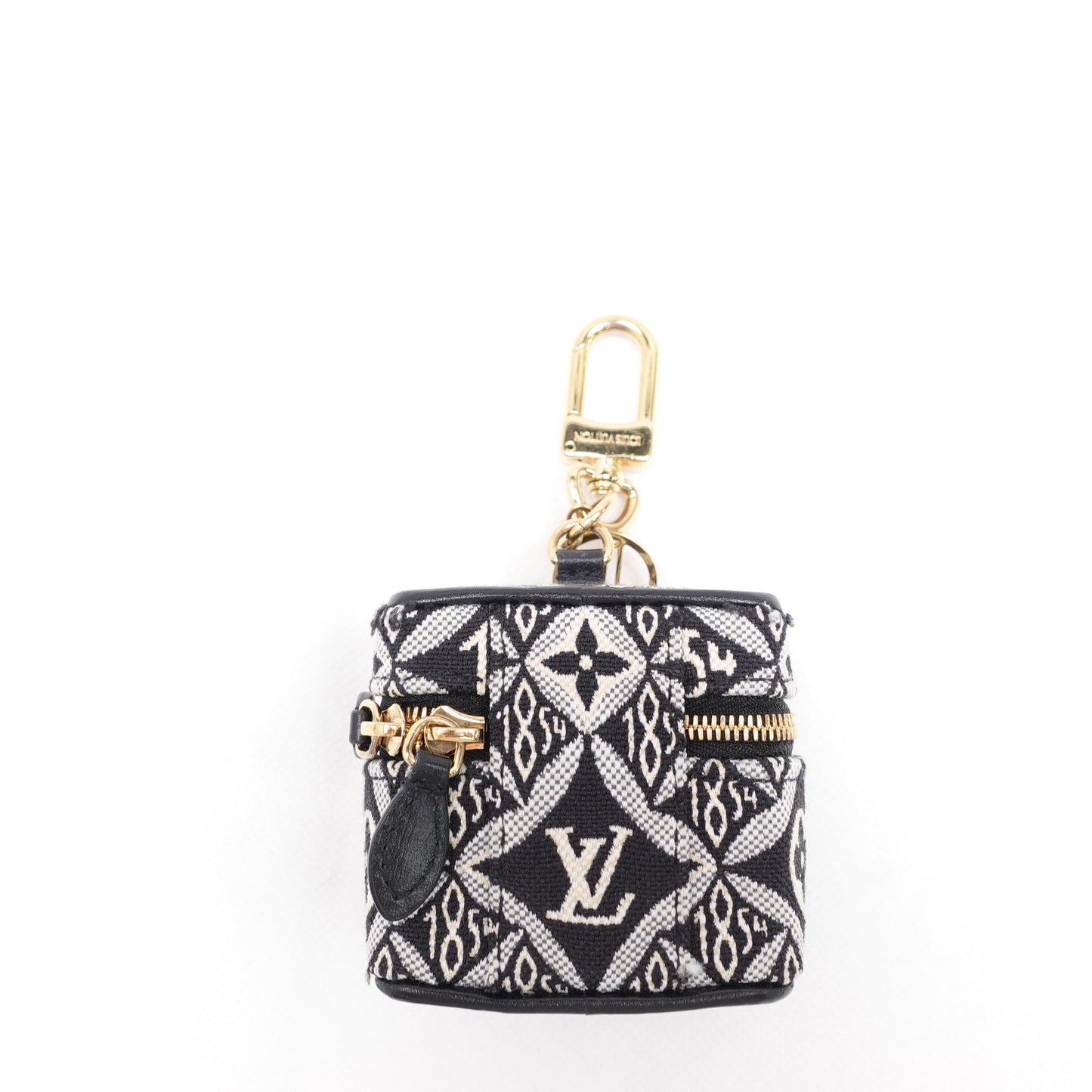Pre-owned Louis Vuitton Black&White Canvas Bag Charm