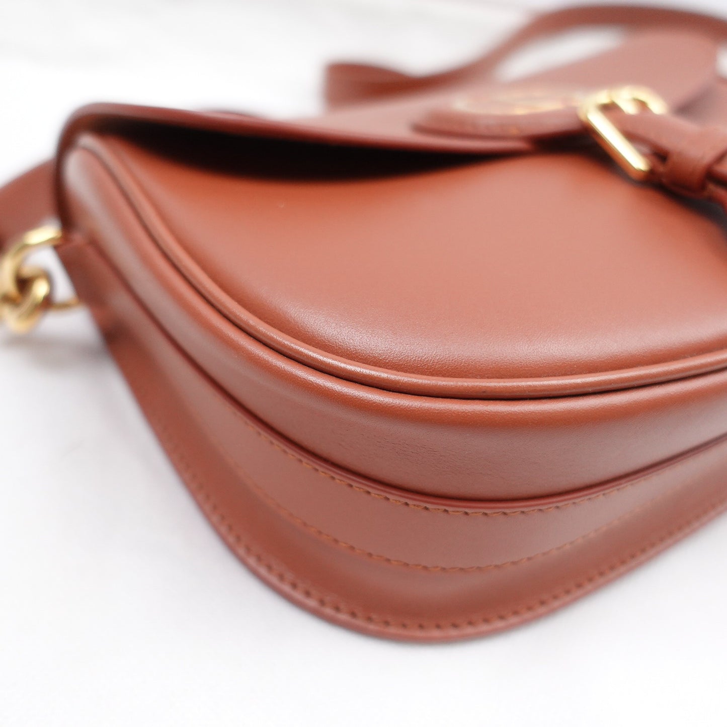 Pre-owned Dior Bobby Brown Calfskin Shoulder Bag T10315586