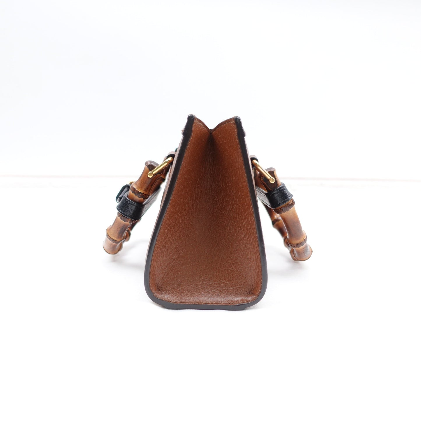 Pre-owned Gucci Diana East and West Brown Calfskin Top Handle Bag