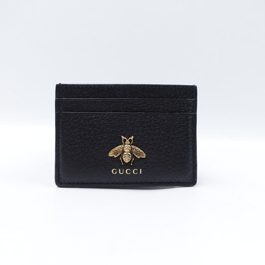 Pre-owned Gucci Black Calfskin Card Holder