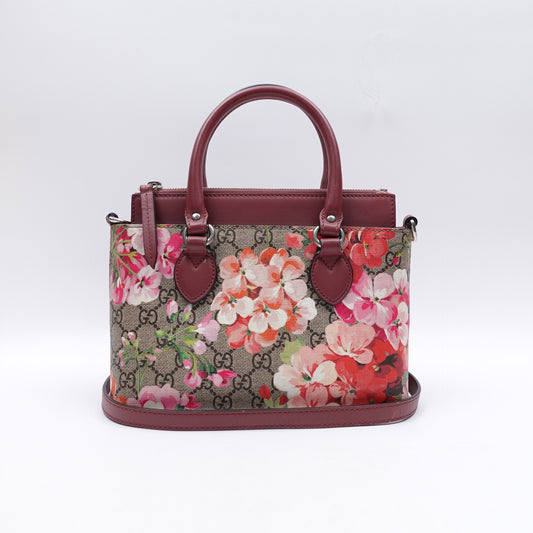 Pre-owned Gucci Bloom Pink Coated Canvas Shoulder Bag