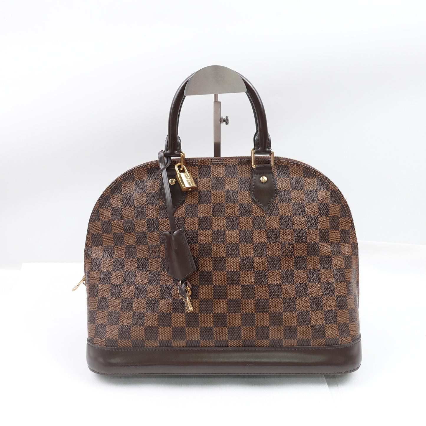 Pre-owned Louis Vuitton Alma GM Damier Ebene Coated Canvas Handbag