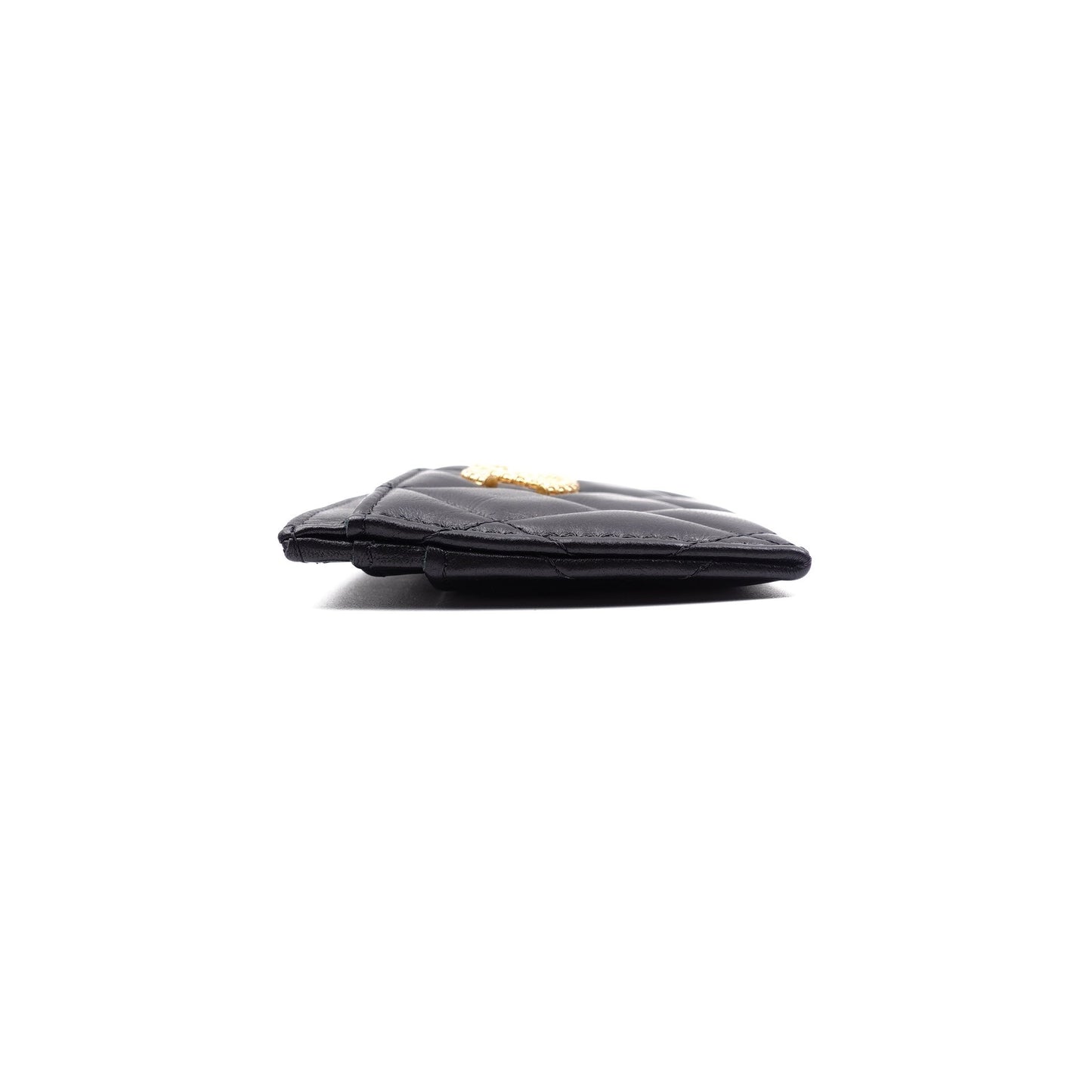 Pre-owned Chanel Black Lambskin Card Holder