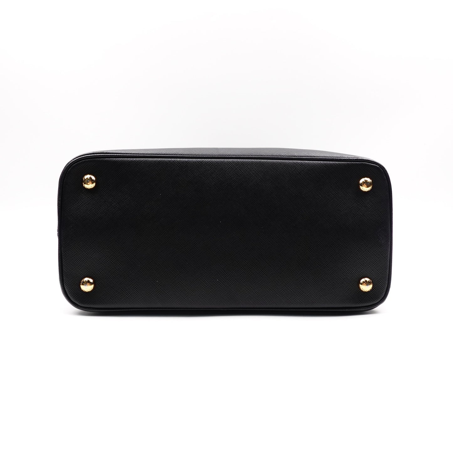 Pre-owned Prada Saffiano Lux Promenade Medium Black Calfskin Shoudler Bag