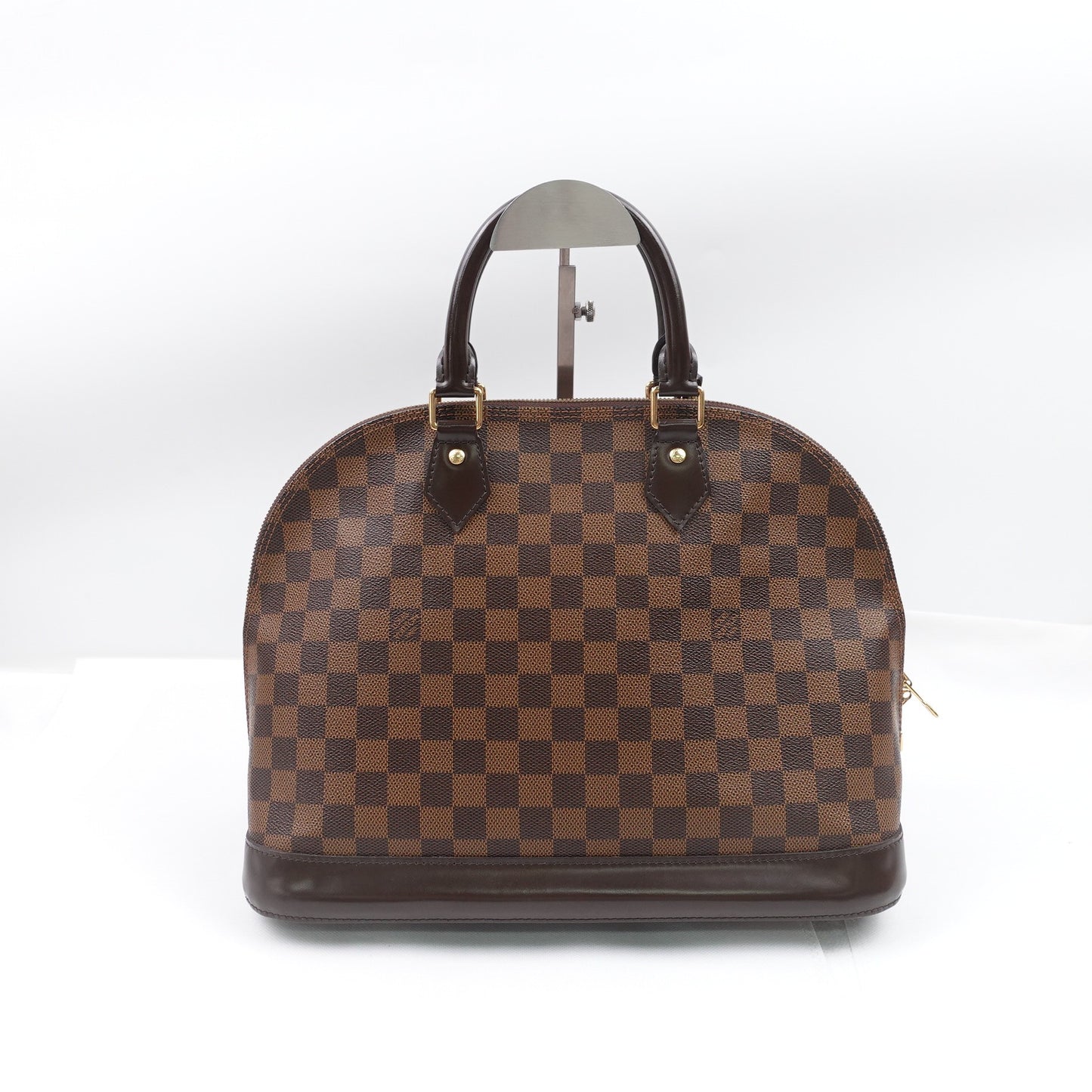 Pre-owned Louis Vuitton Alma GM Damier Ebene Coated Canvas Handbag