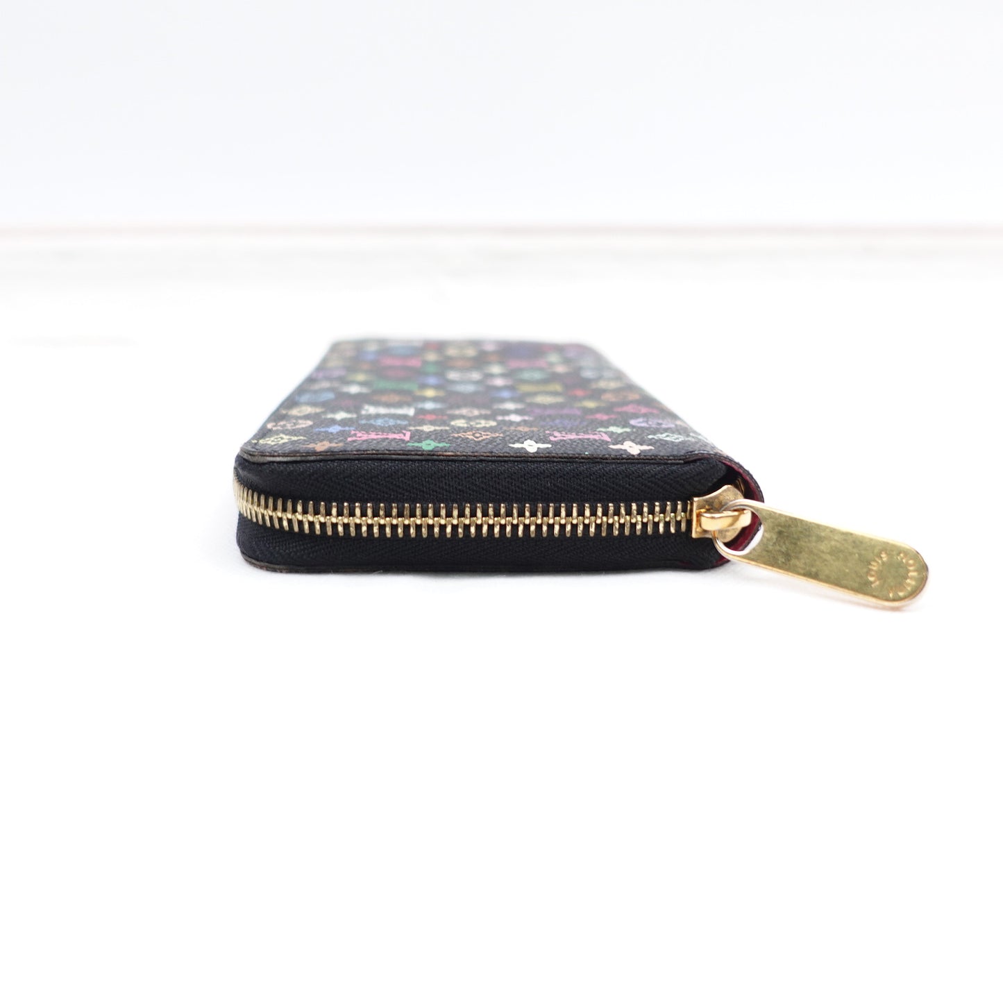 Pre-owned Louis Vuitton Zippy Black Multicolor Coated Canvas Wallet