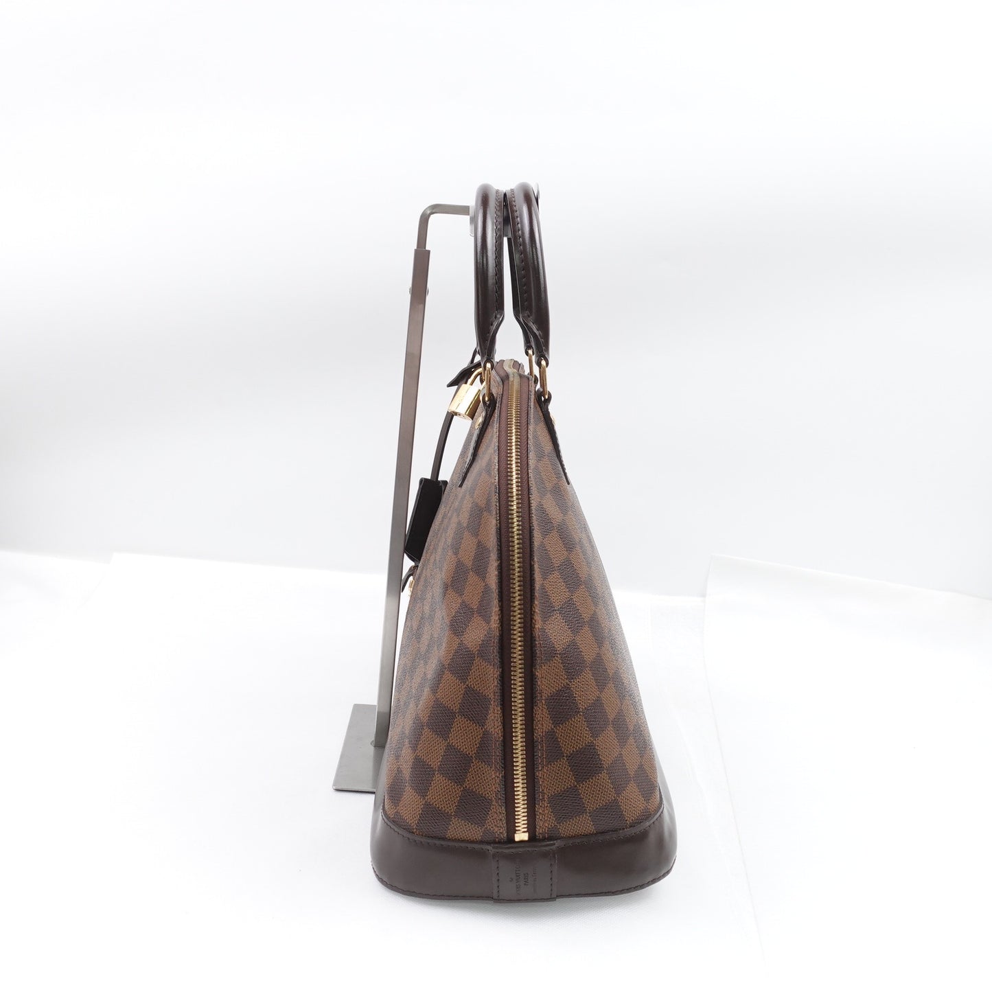Pre-owned Louis Vuitton Alma GM Damier Ebene Coated Canvas Handbag