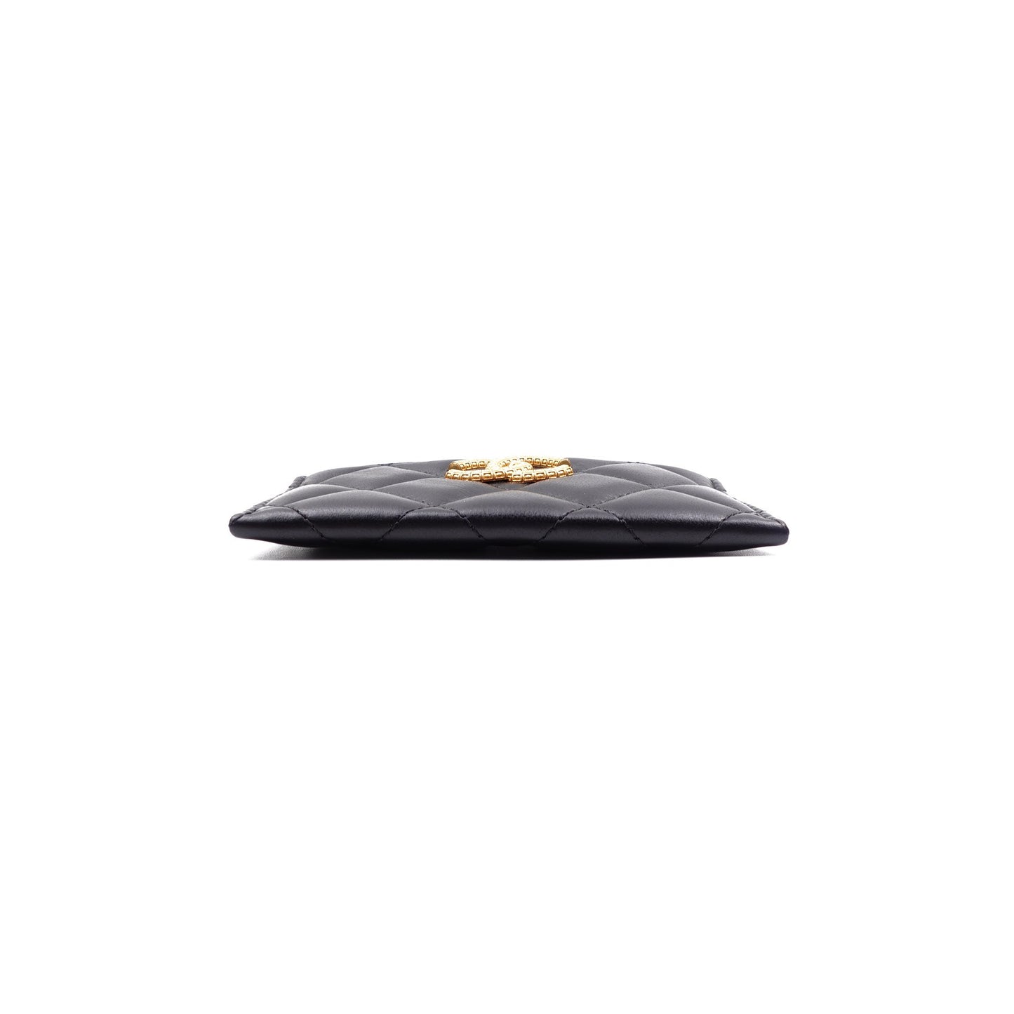 Pre-owned Chanel Black Lambskin Card Holder