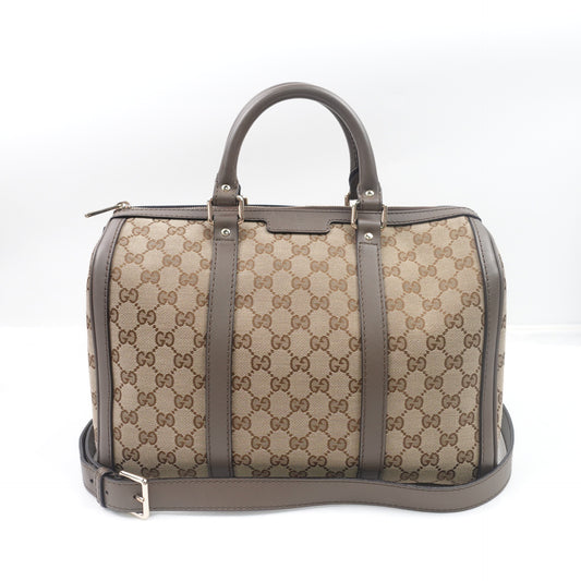 Pre-owned GUCCI Canvas Shoulder Bags Boston GG Shoulder Bag