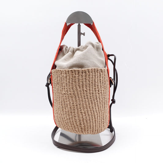 Pre-owned Chloe Woody Raffia Cross Body Bag