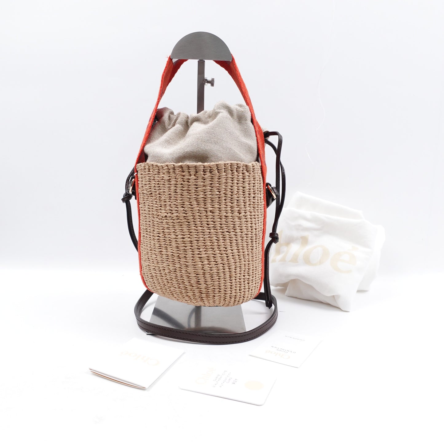 Pre-owned Chloe Woody Raffia Cross Body Bag