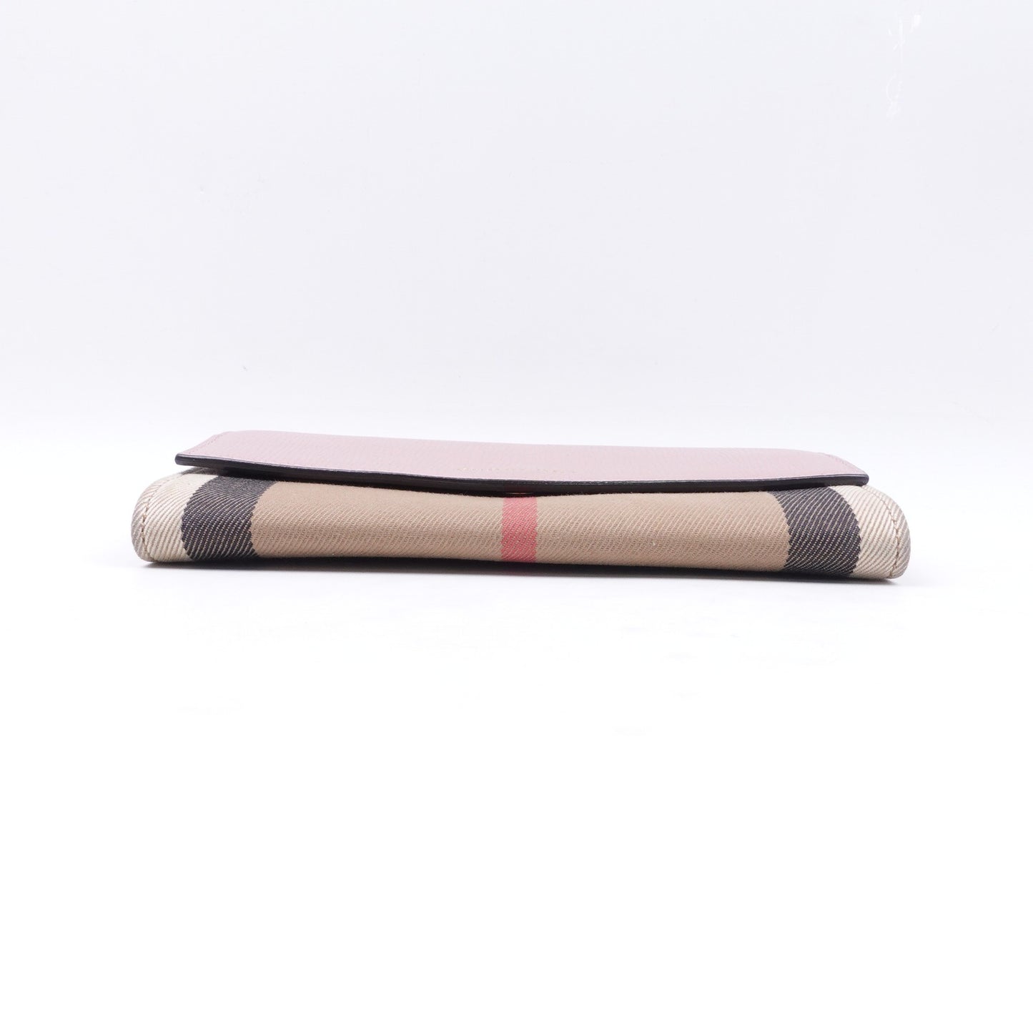 Pre-owed Burberry Pink Calfskin Long Wallet