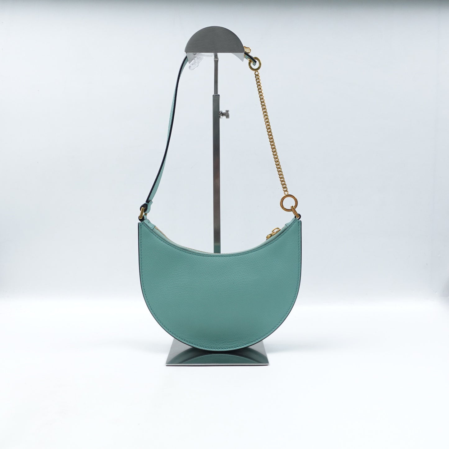 Pre-Owned Valentino Vlogo Signature Hobo Green Calfskin Shoulder Bag