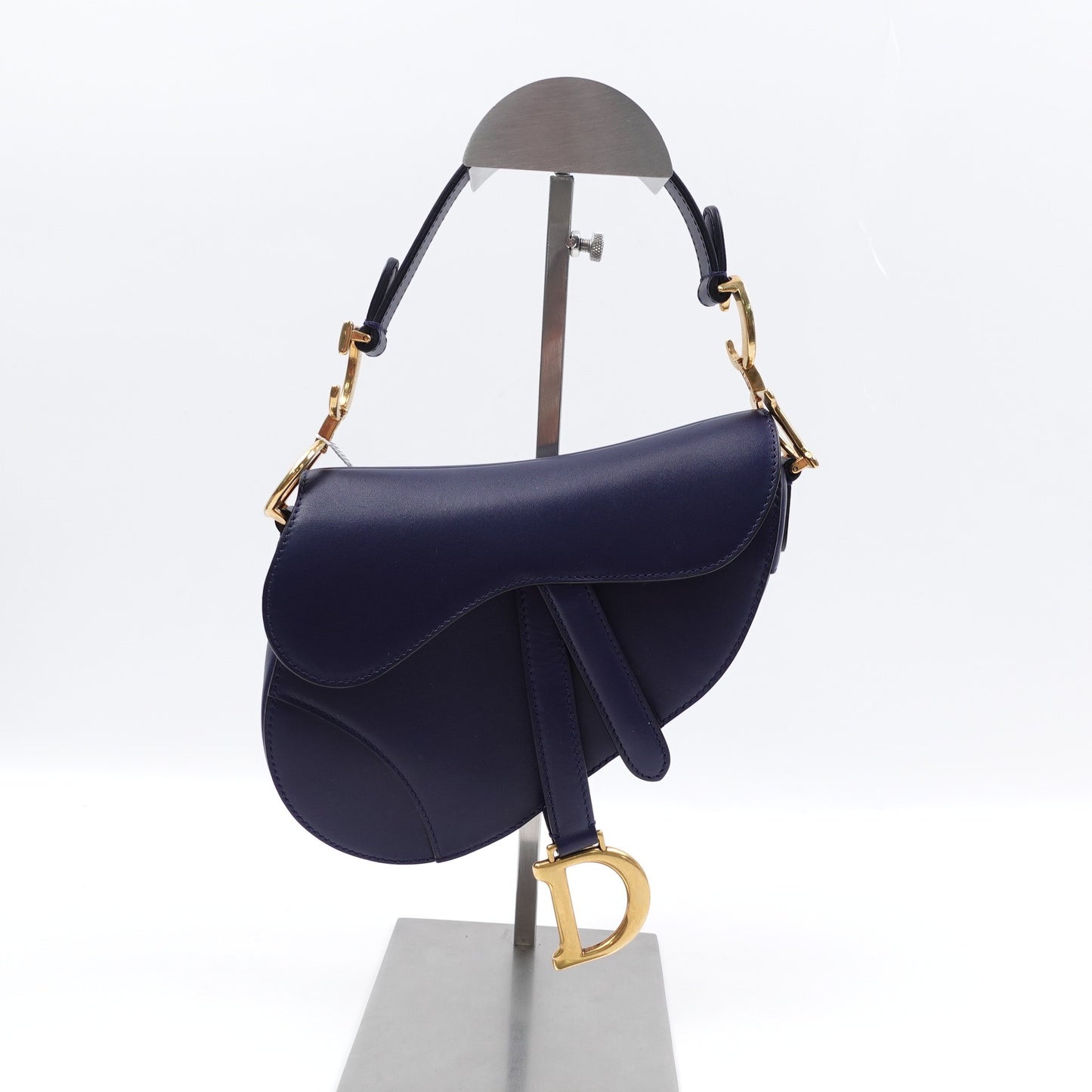 Pre-Owned Dior Saddle Navy Blue Calfskin Shoulder Bag T10202637