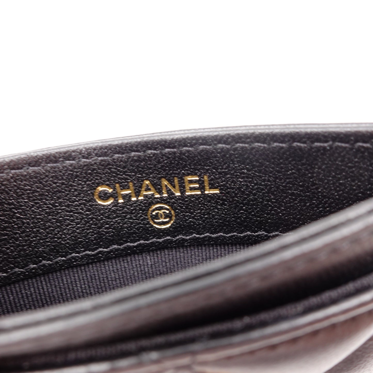 Pre-owned Chanel Black Lambskin Card Holder