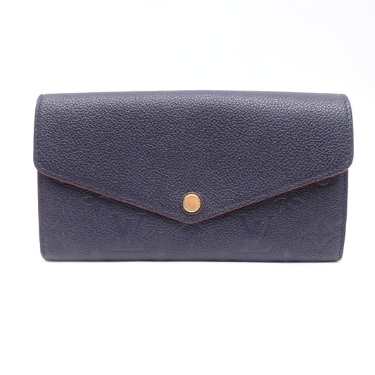 Pre-owned Louis Vuitton Sarah Navy Calfskin Wallet