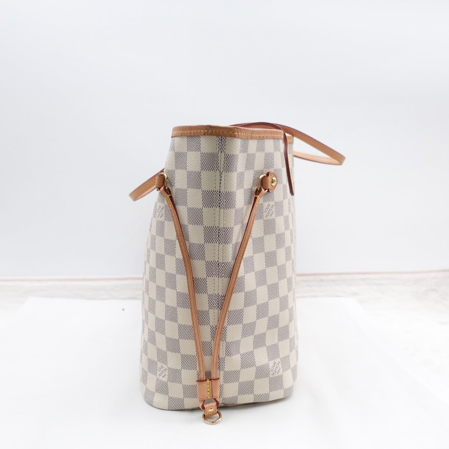 Pre-owned Louis Vuitton Neverfull Damier Azur Coated Canvas Tote Bag