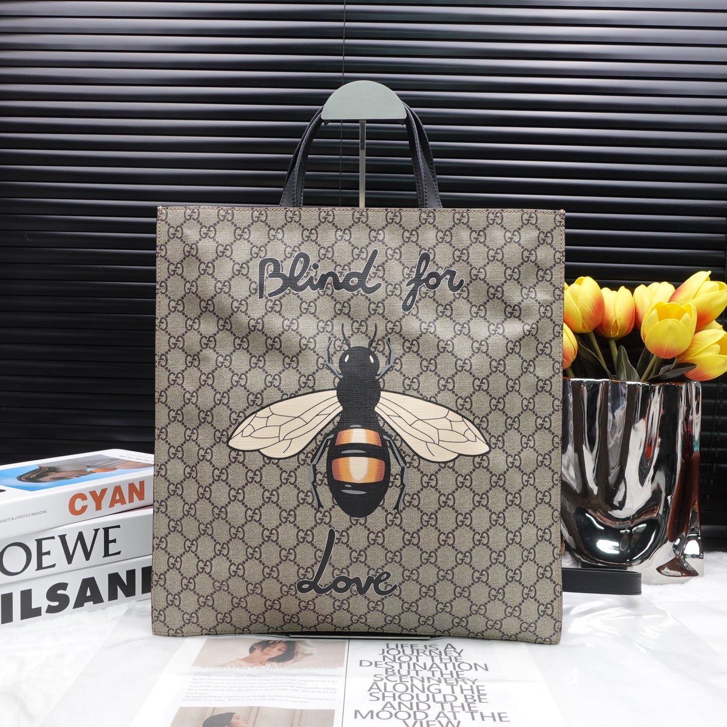 Pre-owned Gucci Bestiary Brown Coated Canvas Tote Bag
