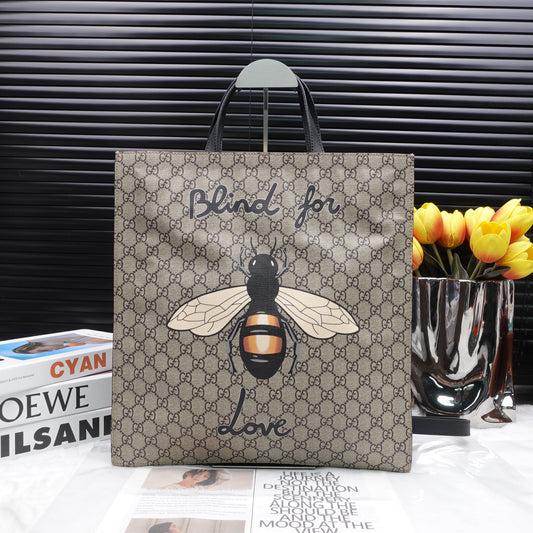 Pre-owned Gucci Bestiary Brown Coated Canvas Tote Bag