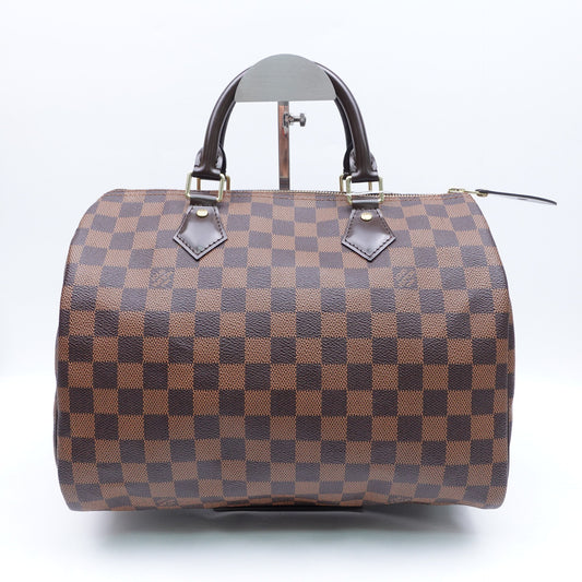 Pre-owned Louis Vuitton Speedy 30 Dimer Ebene Coated Canvas Shoulder Bag