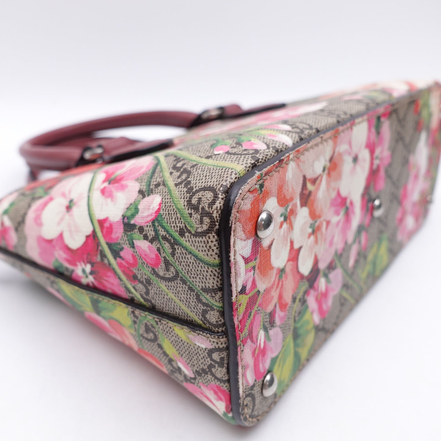 Pre-owned Gucci Bloom Pink Coated Canvas Shoulder Bag